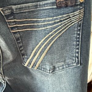 7 For All Mankind Blue Boot Cut Jeans